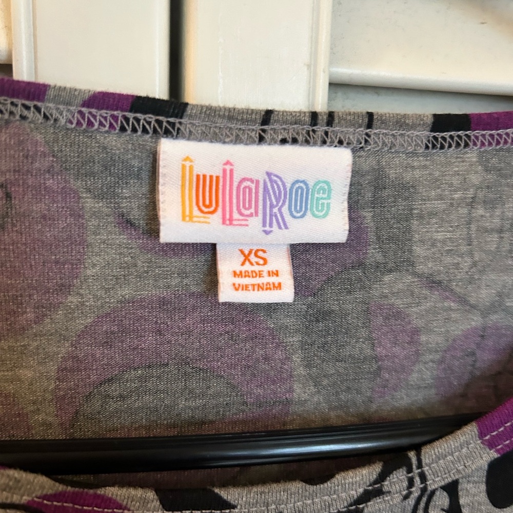 LuLaRoe Minnie Mouse Purple Disney Irma Top - XS - Picture 3 of 5
